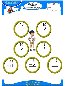 Çocuklar İçin toplam işlemi yaprak testleri 